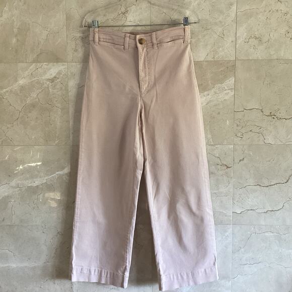 Marine Layer Bridget Crop Pants Size 10 Peach Whip Wide Leg Slim Fit Fall Preppy - Picture 6 of 12
